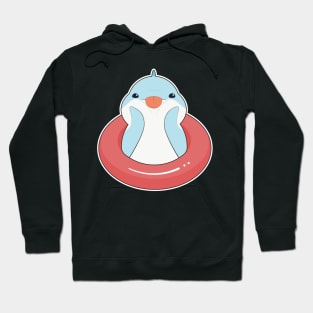 Dolphin with Swim ring Hoodie